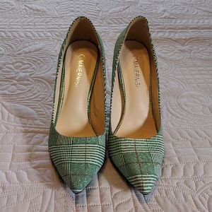 Maiernisi green sparkle plaid shoes size11